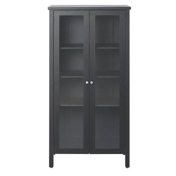 Home Decorators Collection Elixir 60 in. x 29 in. Steel Storage Cabinet in Black