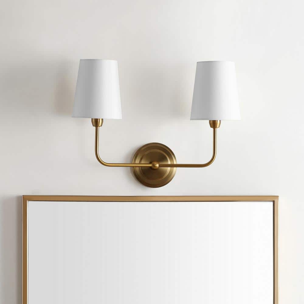 Ezra Brass Gold Adjustable Arm Wall Sconce