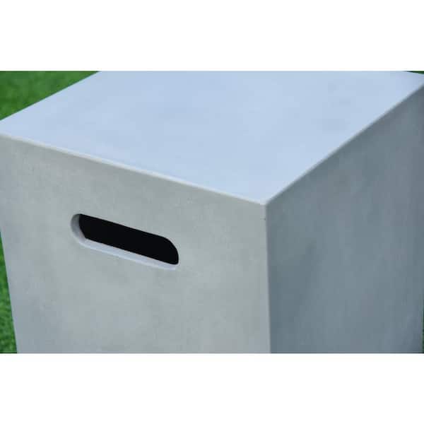 ONB01-109 Concrete Square Propane Tank Cover with Smooth Surface 