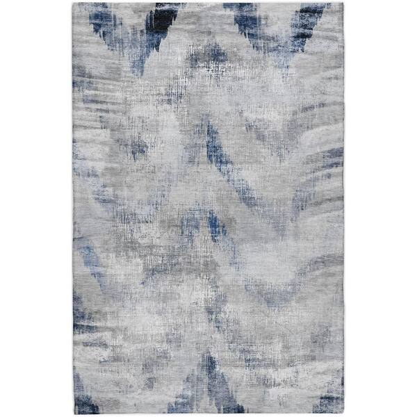 Dream Shag Premium Machine Washable Abstract ADS791 Gray 9 ft. x 12 ft. Area Rug