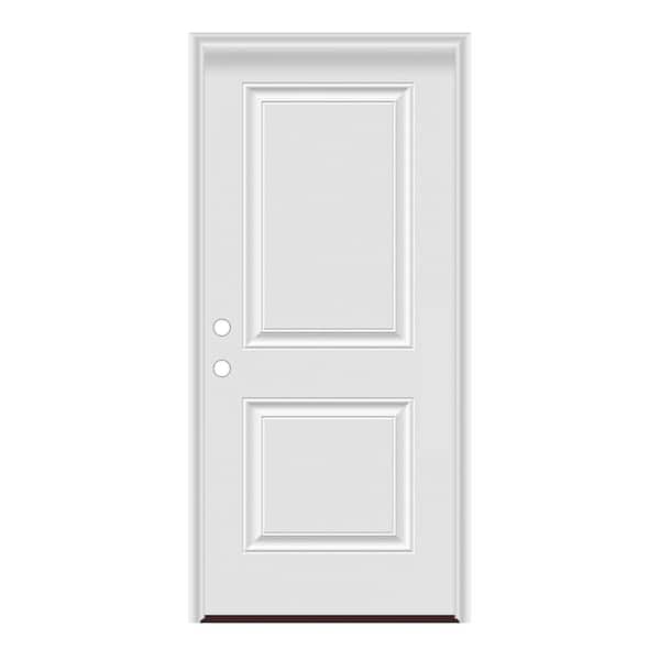 GENESIS ENTRIES 32 in. x 80 in. Right-Hand/Inswing 3 Equal Panel Primed ...