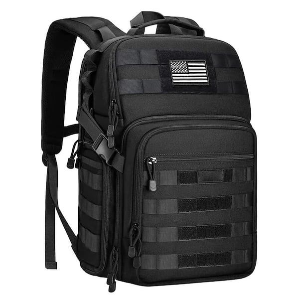 Camera Backpack DSLR/SLR/Mirrorless Tactical Bag with Laptop Compartment and Customizable Dividers in Black