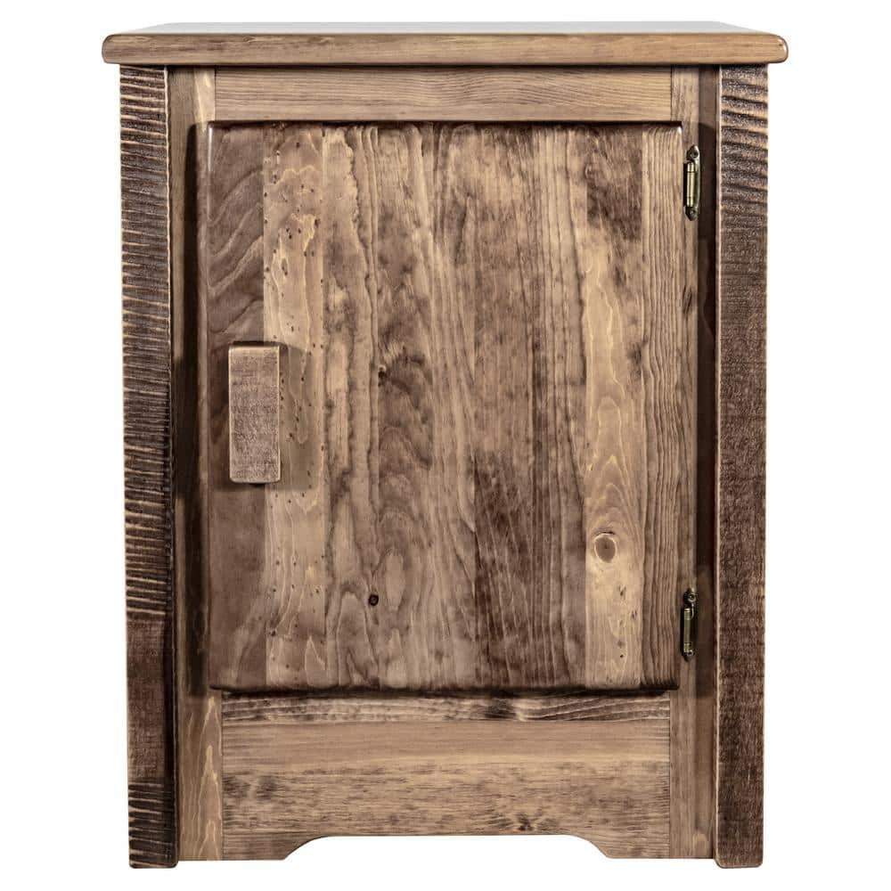 Early American 24" Pine Accent Cabinet with Adjustable Shelves