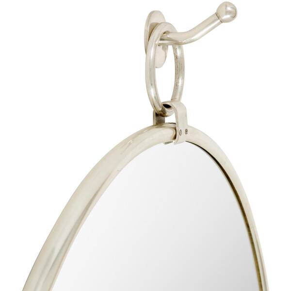 Zara 36 in. H x 32 in. W Silver Framed Decorative Mirror