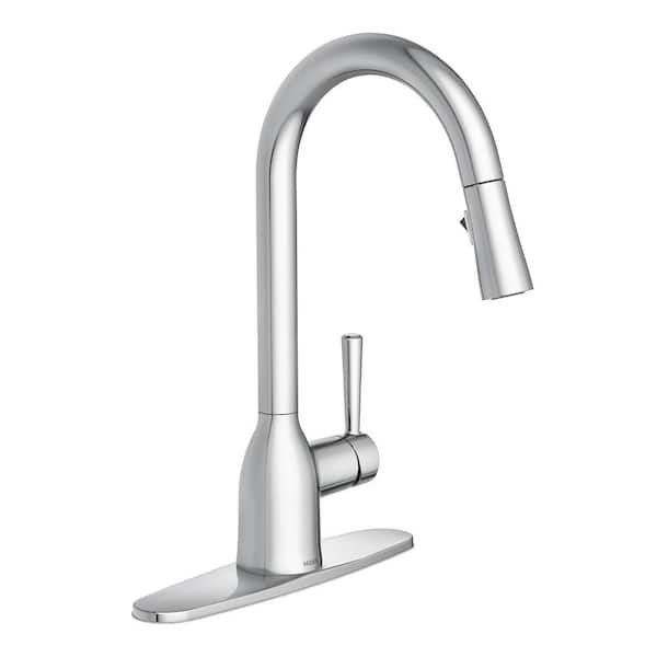 Adler Single-Handle Pull-Down Sprayer Kitchen Faucet with Power Clean and Reflex in Chrome