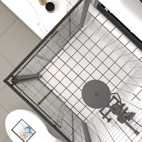 36”x36” Stainless Corner Shower Enclosure in Stainless B11472-3636-SS