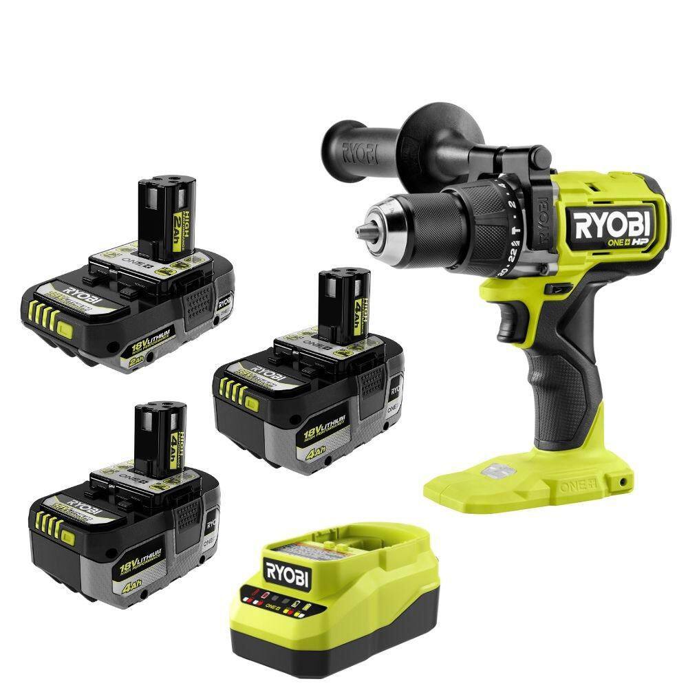 ONE+ HP 18V Brushless Cordless 1/2 in. Hammer Drill Kit with (2) 4Ah and (1) 2Ah HIGH PERFORMANCE Batteries, and Charger price history on PriceWatchPro