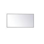 Medium Rectangle Grey Modern Mirror (36 in. H x 18 in. W)