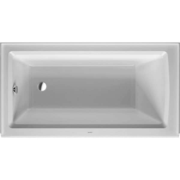 Duravit Architec 60 in. Acrylic Left Drain Rectangular Alcove Bathtub in White