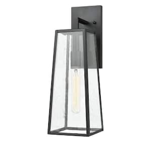 Musee Matte Black Outdoor Hardwired Wall Sconce with No Bulbs Included