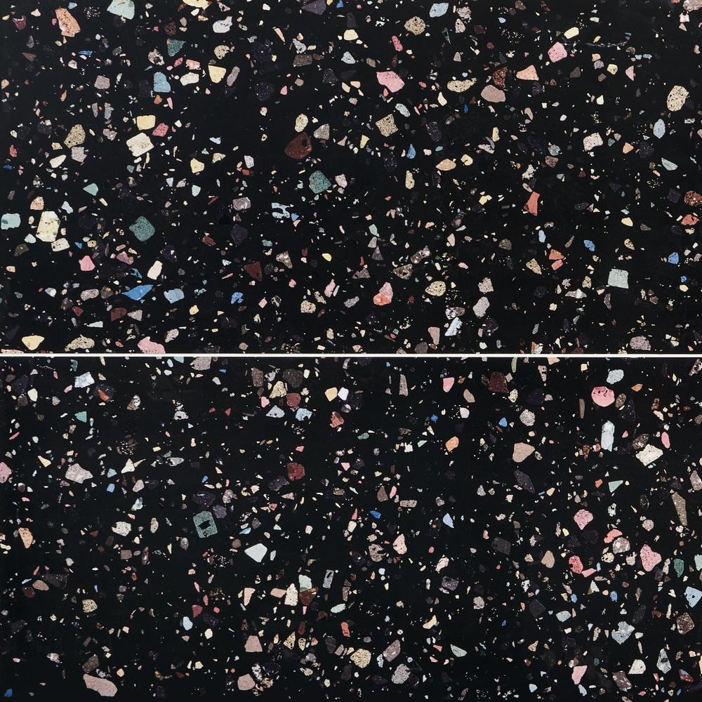 Adorn Black Multicolor 23.62 in. x 47.24 in. Terrazzo Look Polished Porcelain Floor and Wall Tile (15.49 sq. ft./Case) price history on PriceWatchPro