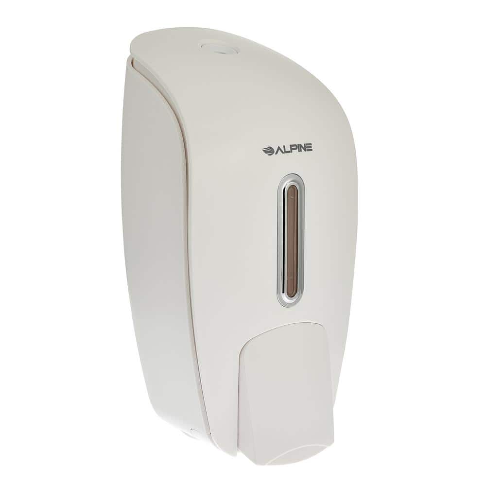 27 oz. White Surface Mount Manual Push Button Commercial Soap Dispenser (2-