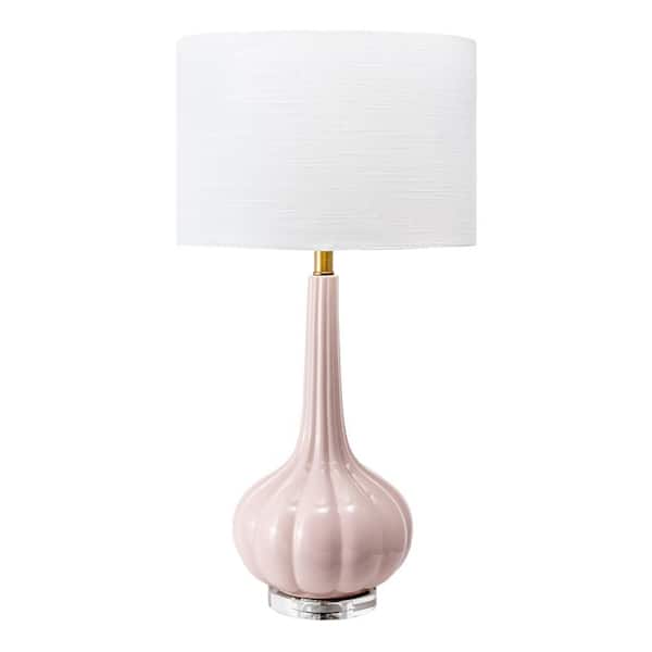 nuLOOM Carlin 29 in. Pink Modern Table Lamp with Shade