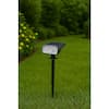 Hampton Bay Black Solar Warm White LED Outdoor Weather Resistant Spotlight with Adjustable Lamp Head 3-Brightness Modes (4‑Pack) 9A-97007-WW-4pk