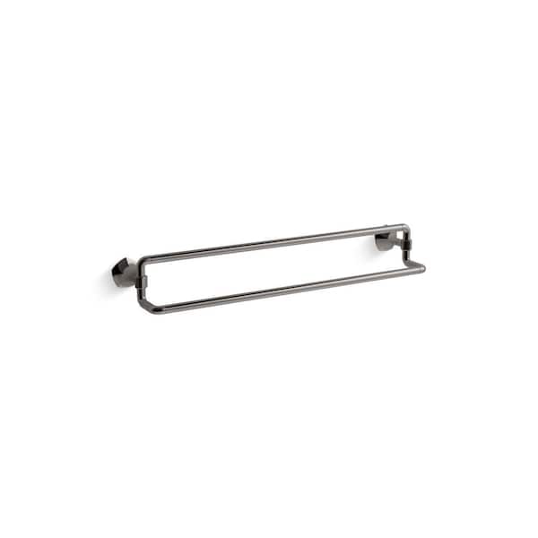 KOHLER Occasion 24 in. Wall Mounted Double Towel Bar in Vibrant Titanium