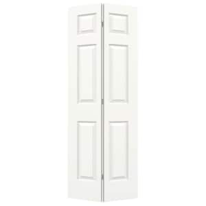 32 in. x 80 in. Colonist White Painted Smooth Molded Composite Closet Bi-fold Door