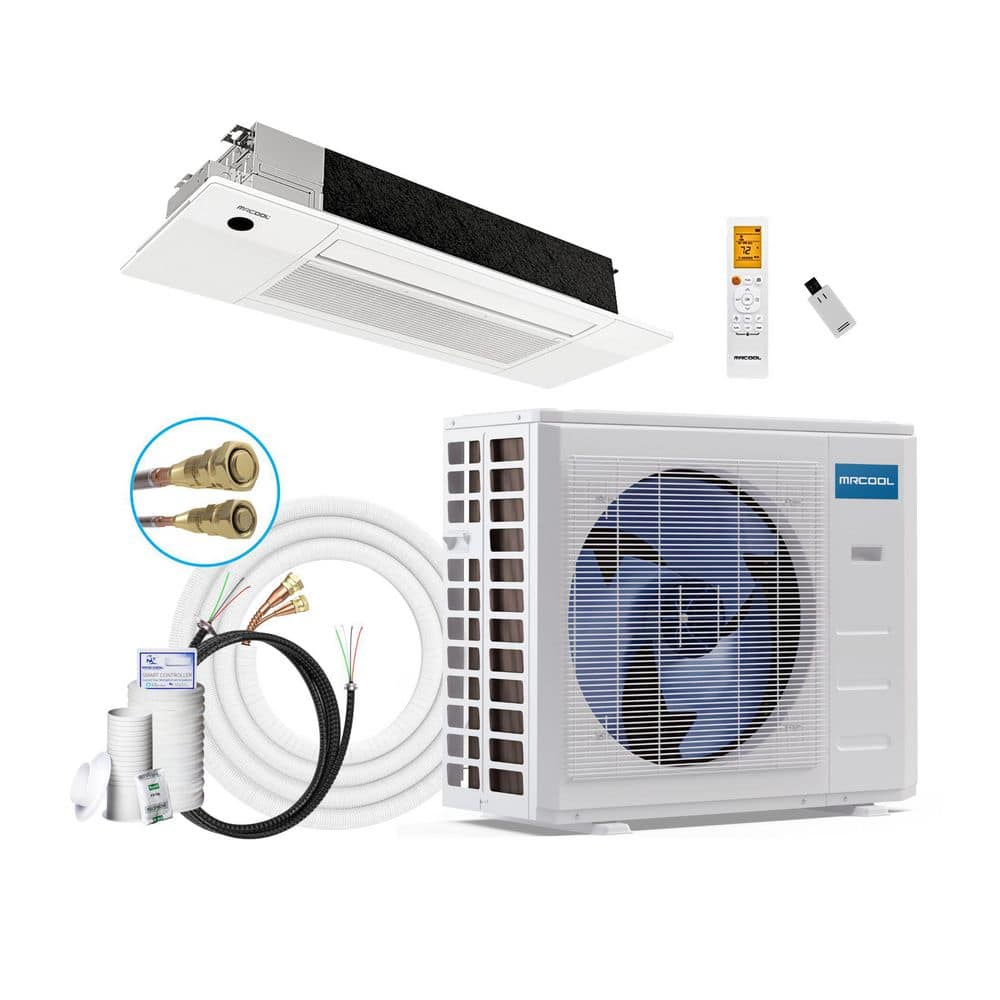 DIY 5th Gen 18,000 BTU 22.5 SEER2 1.5-Ton Single Zone Ductless Mini Split Heat Pump Complete System with Cassette 230V price history on PriceWatchPro