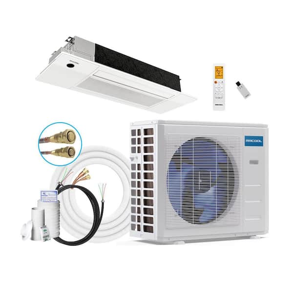 DIY 5th Gen 18,000 BTU 22.5 SEER2 1.5-Ton Single Zone Ductless Mini Split Heat Pump Complete System with Cassette 230V