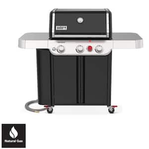 Genesis E-330 3-Burner Natural Gas Grill in Black with Grill Cover