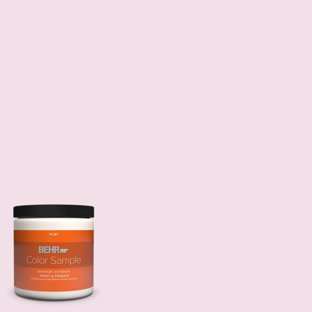 BEHR PREMIUM PLUS 8 oz. #M120-1 Pink Proposal Flat Interior/Exterior Paint  & Primer Color Sample B310016 - The Home Depot