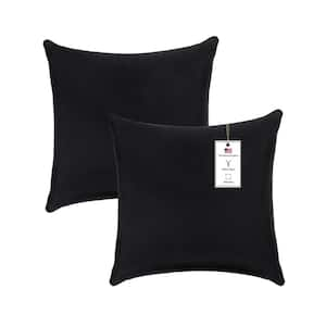 A1HC Waterproof Onyx 22 in. x 22 in. Outdoor Throw Pillow Covers (Set of 2)