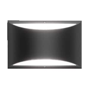 Modern Design Aluminum Cool White 1 Light Black LED Wall Sconce 2-Pack