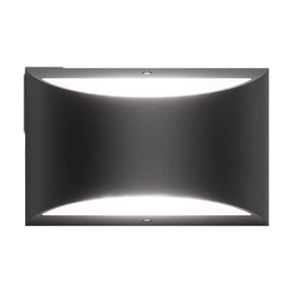 Modern Design Aluminum Cool White 1 Light Black LED Wall Sconce 2-Pack