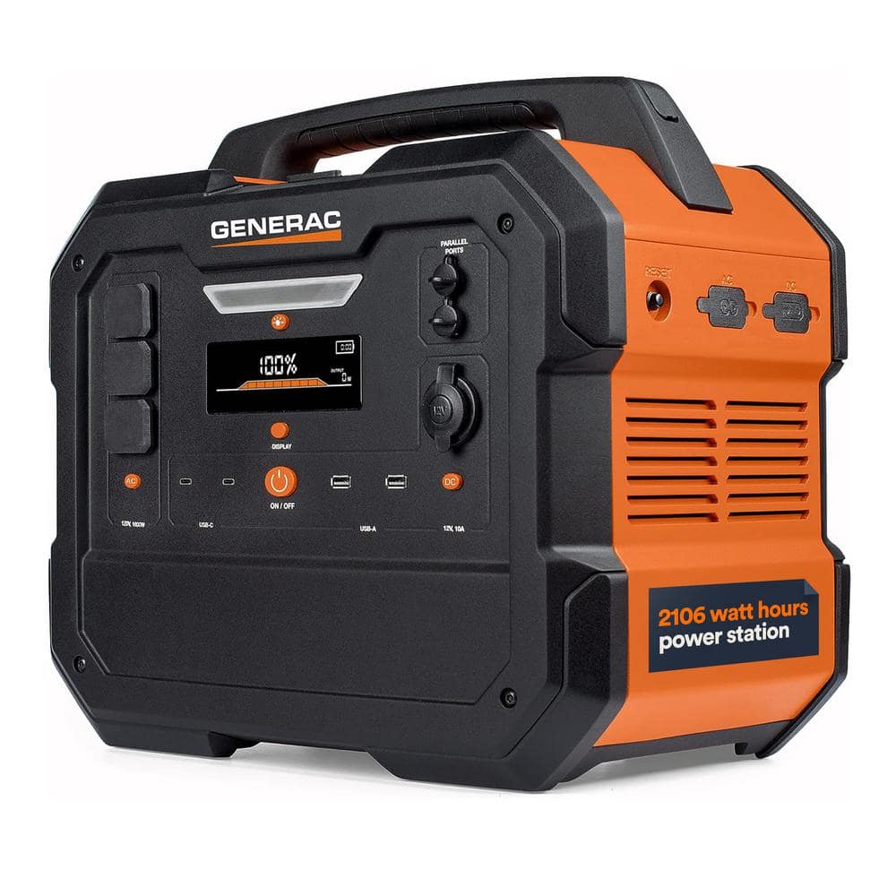 Generac 1600W Output / 3200 Peak 2106Wh Portable Battery Power Station ...