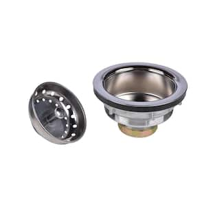 4 in. Threaded Kitchen Sink Strainer Basket with Brass Body and Stainless Steel Basket