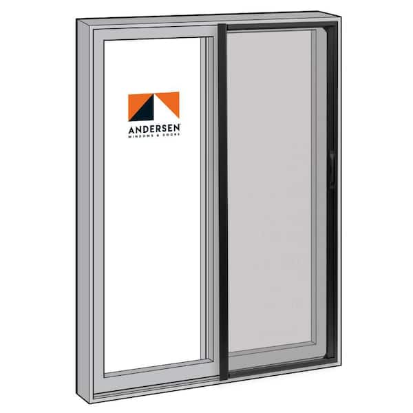 Black Aluminum Retractable Screen for Andersen 200 Series PermaShield Right-Hand Sliding Patio Door 70.5 in. x 79.5 in.