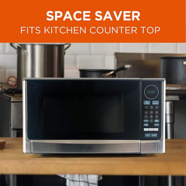 Commercial Chef 1.1 CU.FT Countertop Microwave Oven-Black