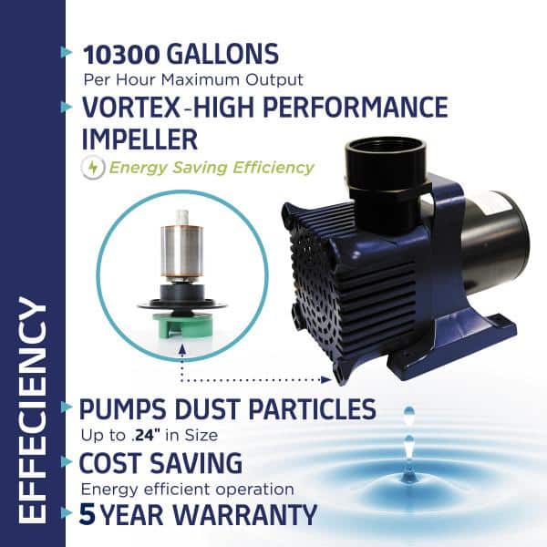 Alpine Cyclone 10300 GPH Submersible Electric Pond Pump
