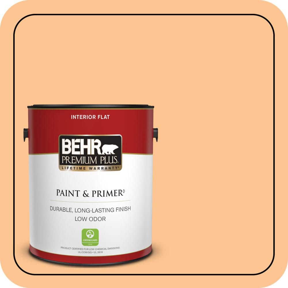 ●ONE BRILLIANT● JayyOB480Peach Jayy-OB480-Peach BEHR PREMIUM PLUS 1 gal. #P220-4 Dainty Apricot Flat Low