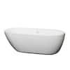 Wyndham Collection Melissa 65 in. Acrylic Flatbottom Bathtub in White ...