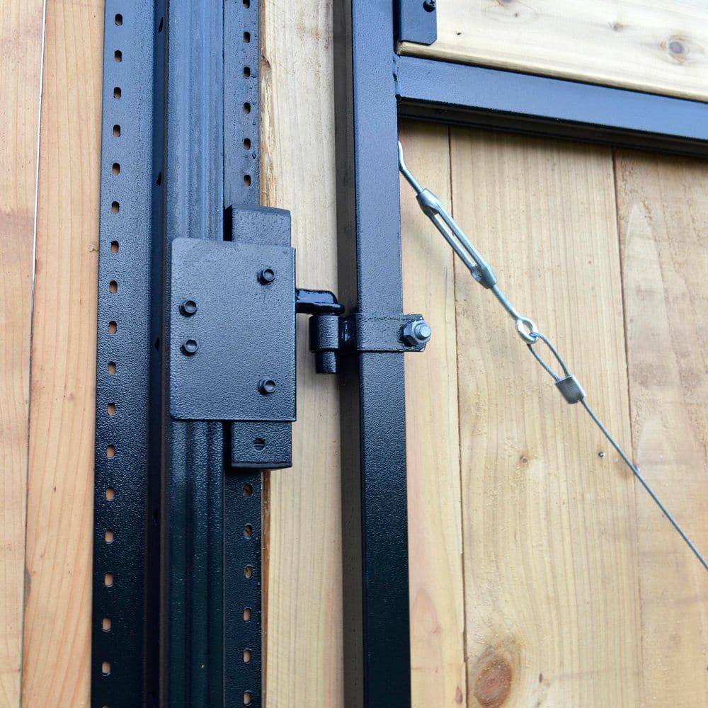 Adjustable Black Steel Frame Gate Building Kit for 60"-96" Openings