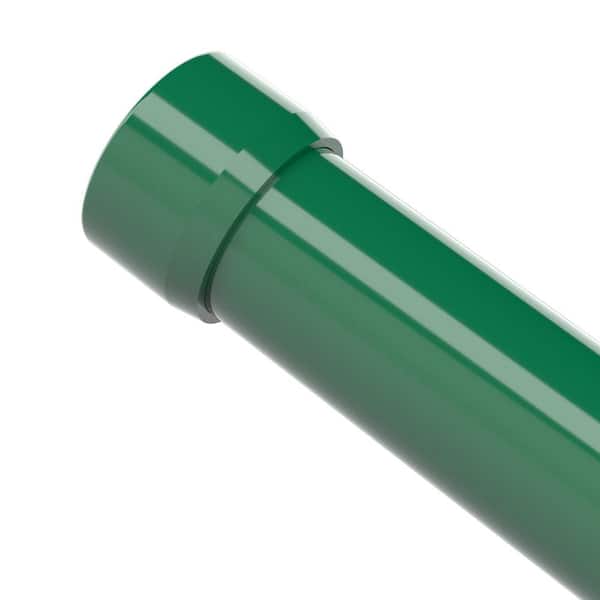 Formufit - 1-1/4 in. Furniture Grade PVC External Flat End Cap in Green (10-Pack)