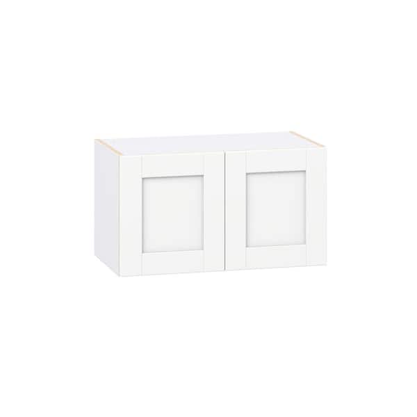 Milton 27 in. W x 14 in. D x 15 in. H Assembled Shaker Wall Bridge Kitchen Cabinet in Bright White