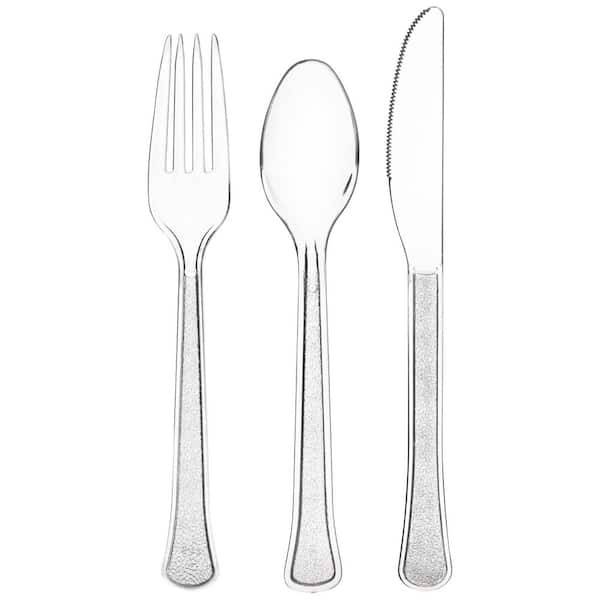 Amscan Boxed Heavy Weight Clear Cutlery Assortment (400-Piece)