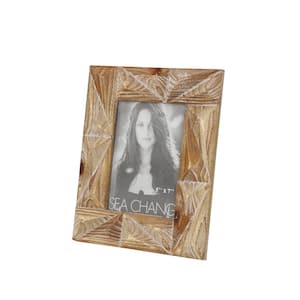 5 in. x 7 in. Brown Wood Natural Photo Frame