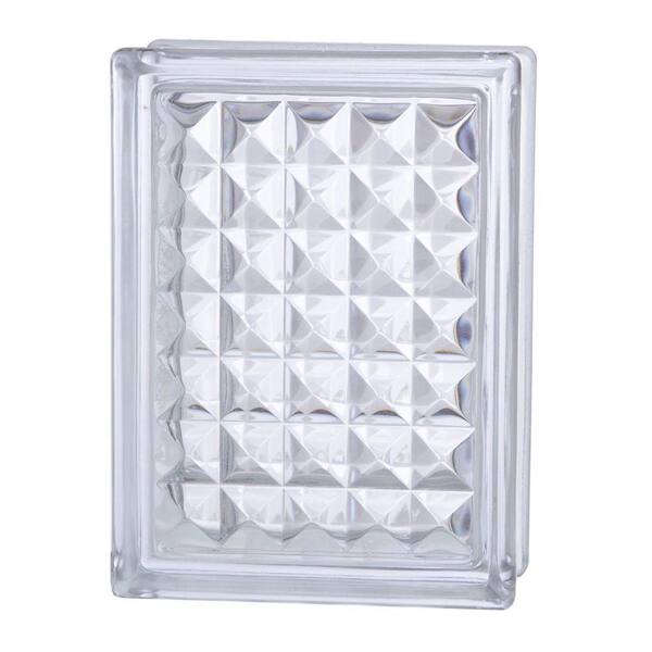 TAFCO WINDOWS 7.75 in. x 5.75 in. Diamond Pattern Glass Block Window