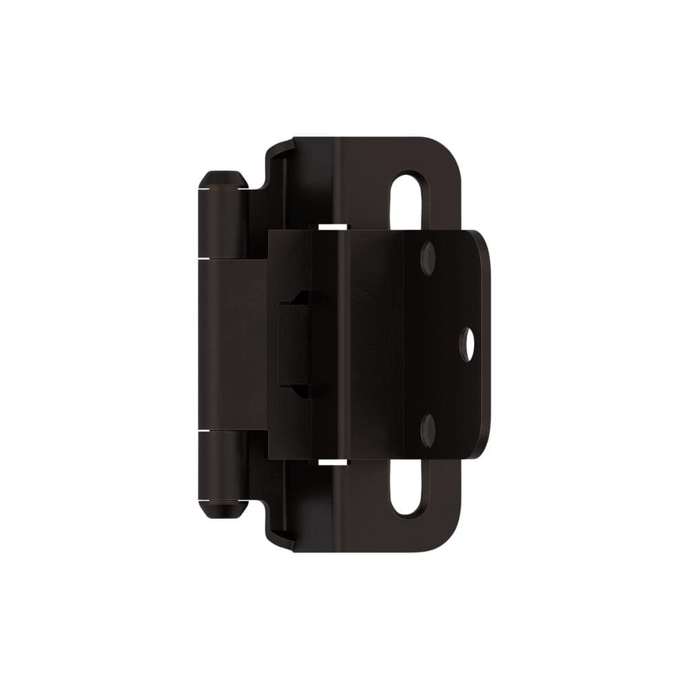 Oil-Rubbed Bronze 3/8 in. (10 mm) Inset Self-Closing, Partial Wrap Cabinet 