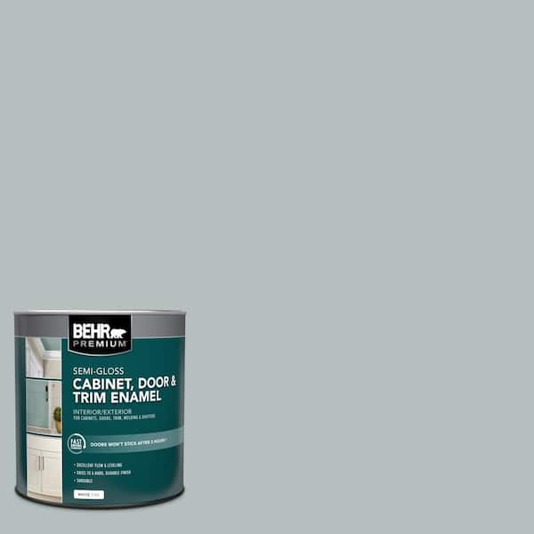 BEHR PREMIUM 1 qt. #720E-3 Rocky Mountain Sky Semi-Gloss Enamel Interior/Exterior Cabinet, Door & Trim Paint