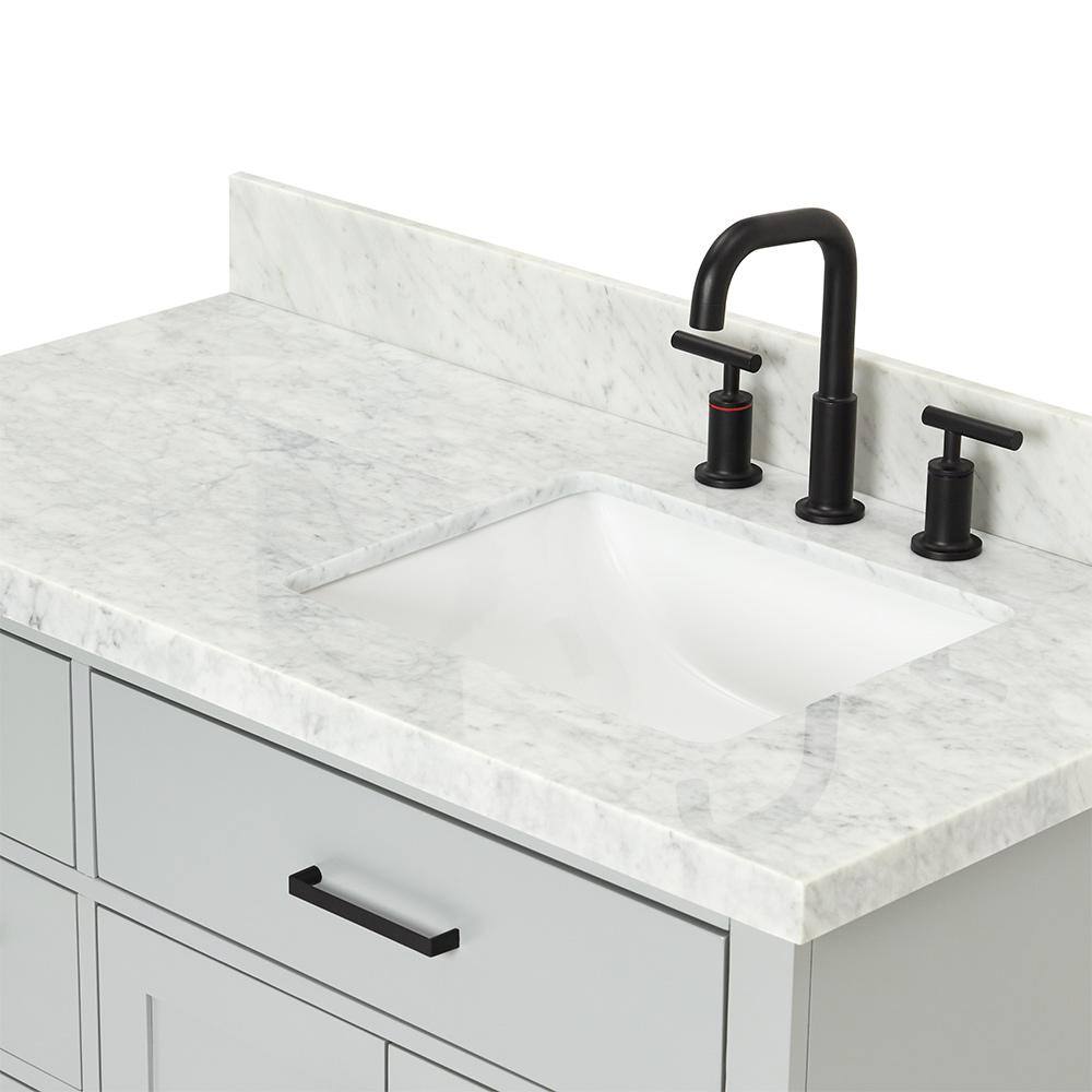 Hepburn 43" Gray Single Basin Vanity with Marble Top
