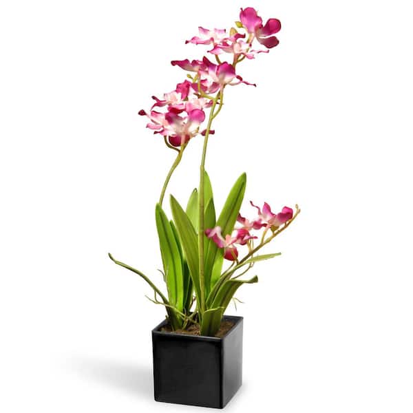 National Tree Company 16 in. Artificial Purple Orchid Flowers