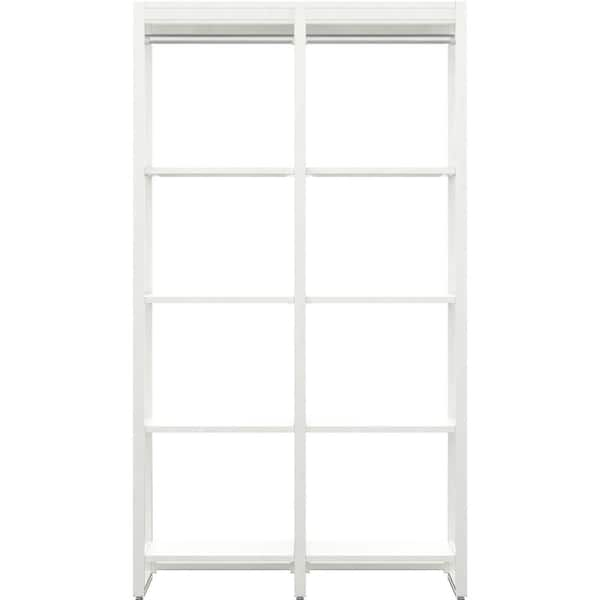 Pilaster Designs Helsinki Wood Bathroom Storage Tower Organizer in White