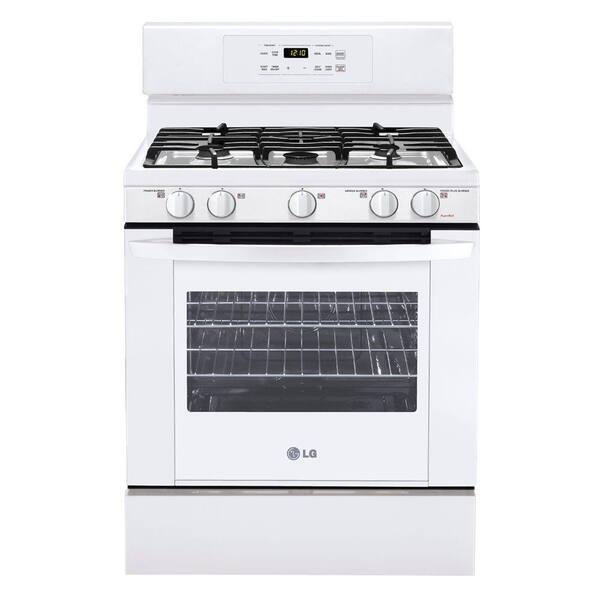LG 5.4 cu. ft. Gas Range with Self-Cleaning Oven in White
