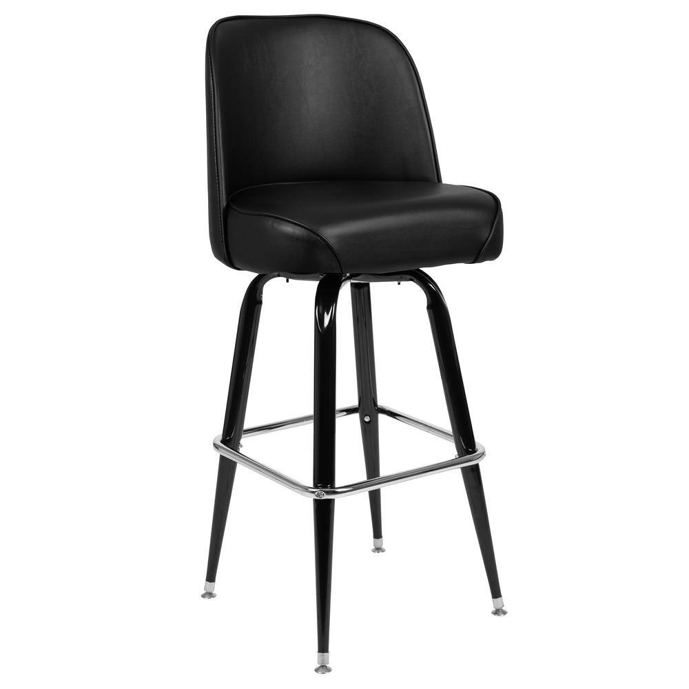 Flash Furniture 31.5 in. Black Metal Bar Stool CGAXU18162BLHD The