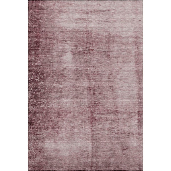 Mayfield Premium Machine Washable Abstract AMF1884 Blush 8 ft. x 10 ft. Area Rug