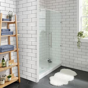 Voltaire 60 in. x 30 in. Acrylic Single-Threshold Center Drain Shower Base in White