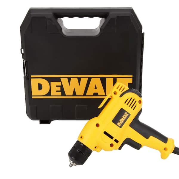 DEWALT DWD115K 8 Amp 3/8 in. Variable Speed Reversing Mid-Handle Drill Kit with Keyless Chuck - 1
